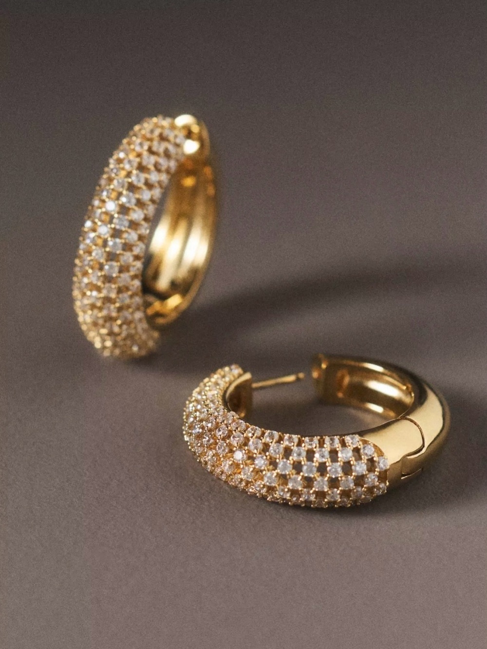 Nadri Cleo Pavé Hoop Earrings